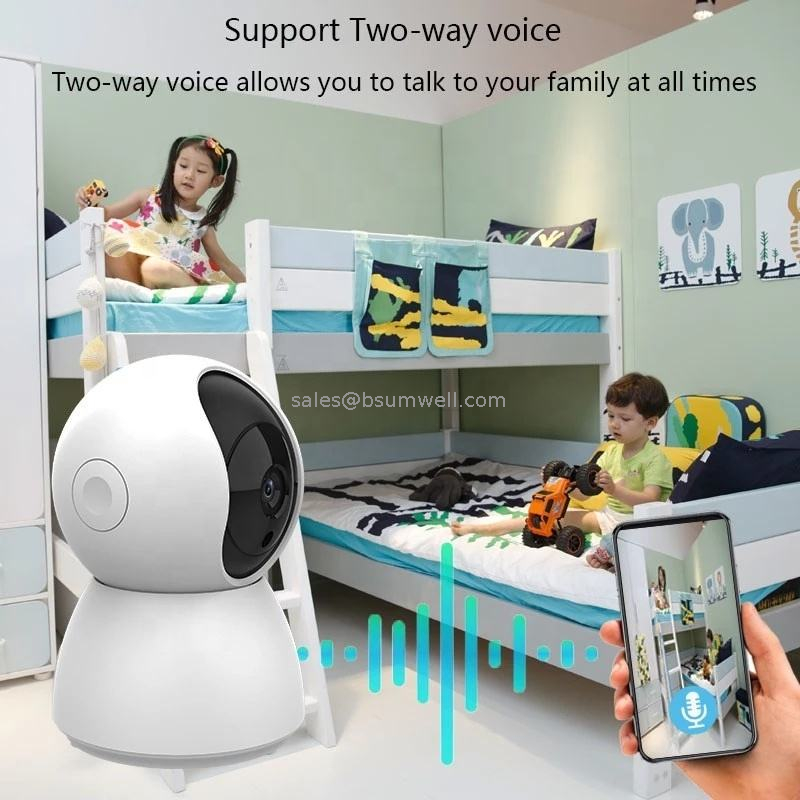 New Design Camera Wifi Mobile Phone Remote Indoor PTZ IP Camera Work with Tuya Or Smart Life APP