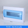 2-12 Circuits Universal Plastic Power Distribution Box for Indoor/Outdoor Use with Waterproof Design