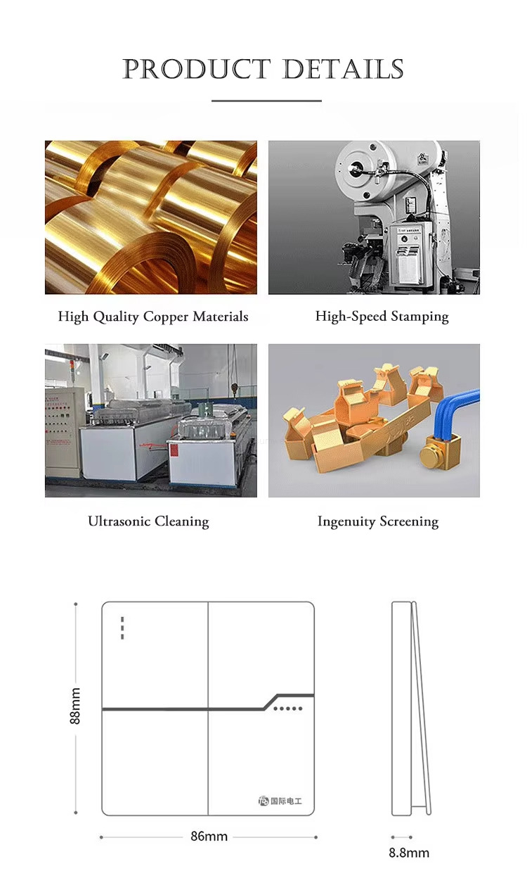 High Quality Copper Materials High-Speed Stamping Ultrasonic Cleaning Ingenuity Screening