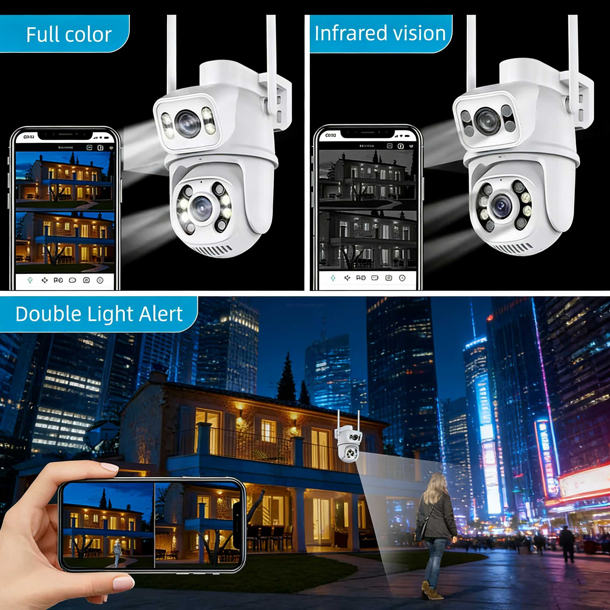 50M night vision IP66 outdoor security camera