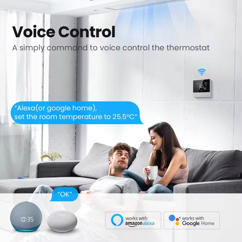 Voice Control A simply command to voice control the thermostat