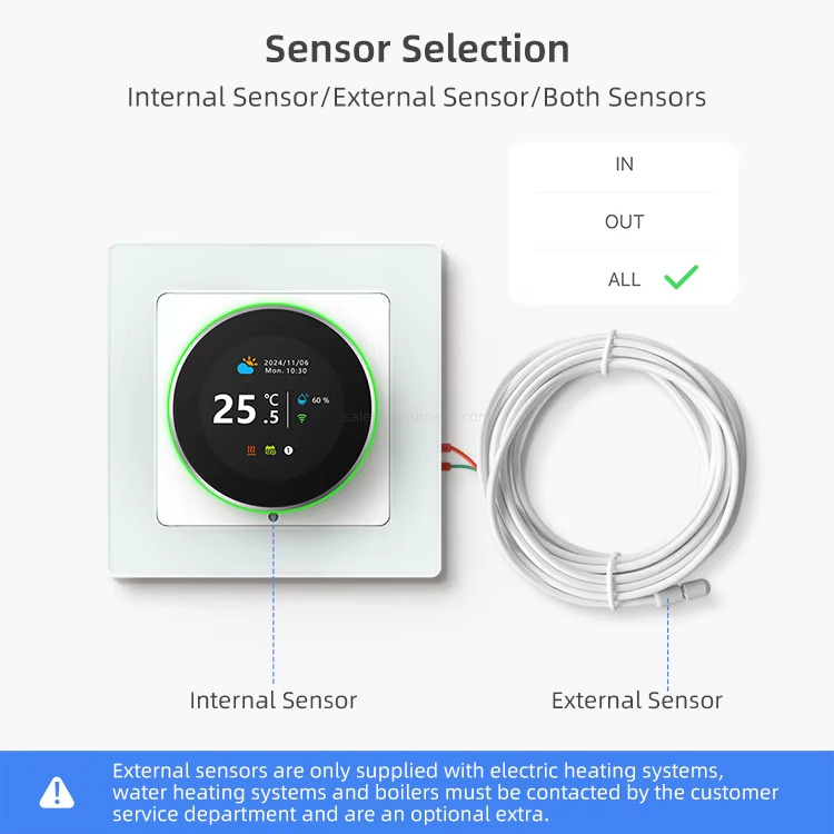 Sensor Selection: Internal Sensor/External Sensor/Both Sensors