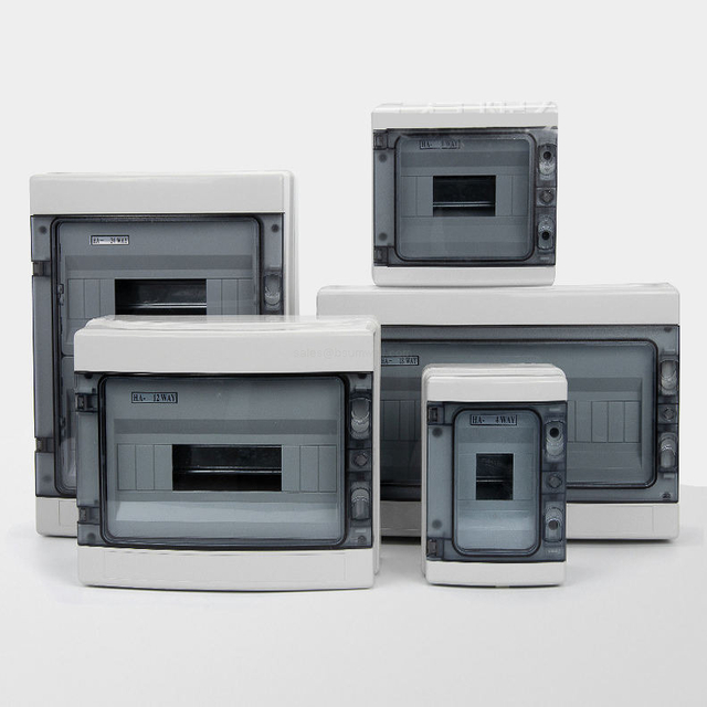 BSUMWELL PS-HA-12 12 Way Mcb Two Door Electric Plastic Distribution Box Din Rail