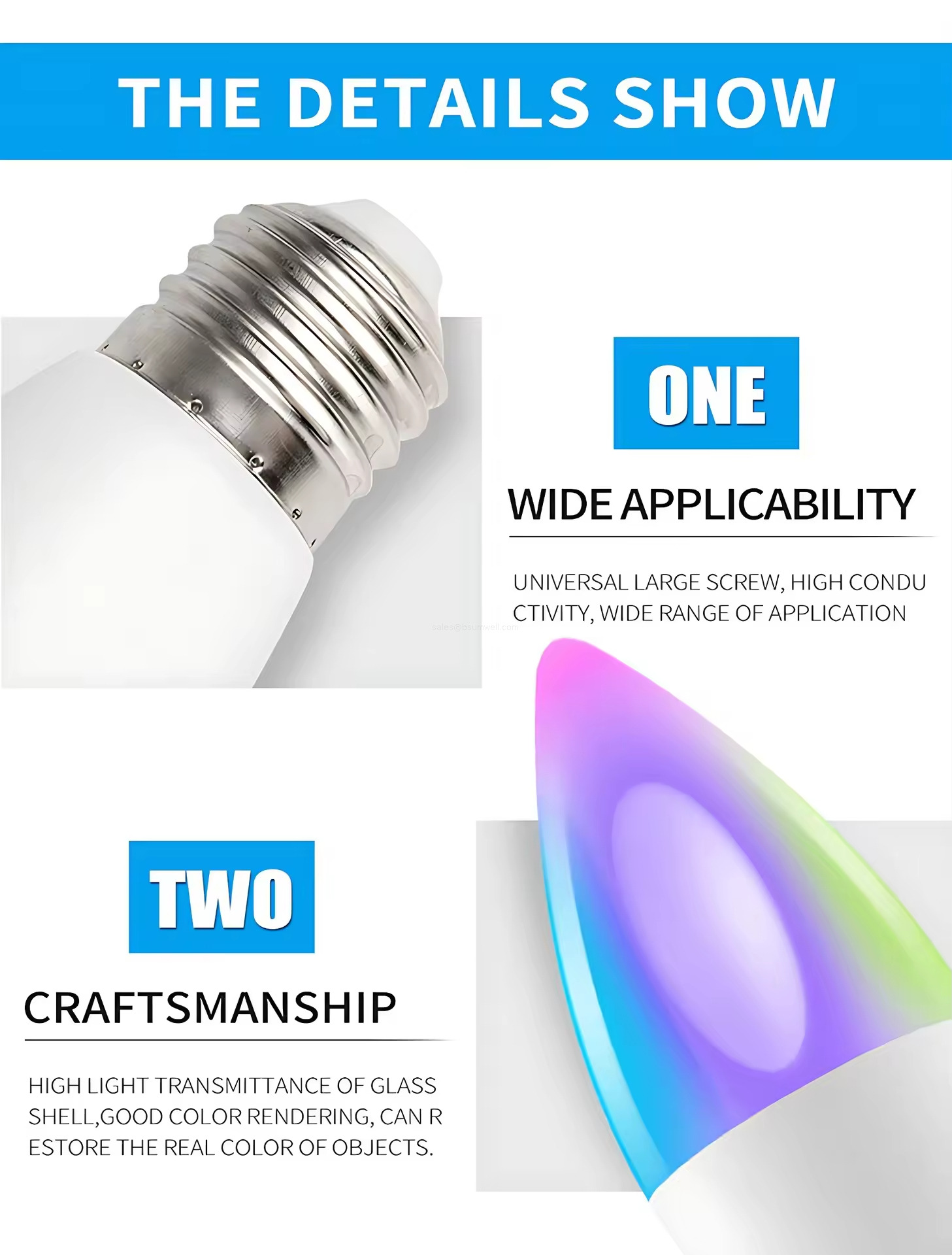 E26 E27 RGBW Remote Control Light