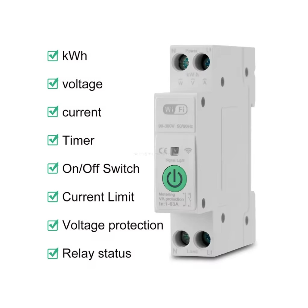 1-63A Adjustable Smart WiFi Electrical Breaker