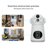 Dual lens indoor battery security camera