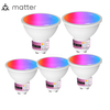 Matter WiFi Smart Bulb gu10 E27 9W RGBWW Dimmable Color Changing Spot Lamp Works with Alexa Google Home Apple Home
