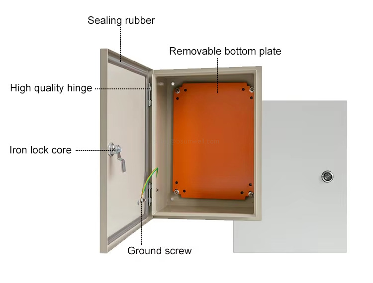 High Precision Electrical Distribution Box Outdoor Indoor Control Panel Enclosure Steel Sheet Power Allocation Case for Circuit Breakers