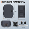 Outdoor Electrical Box with Cooling Fan 400x300x200mm IP65 Waterproof Metal Enclosure