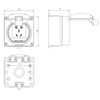 5-Pin Waterproof Electrical Outlet for Patio & Backyard