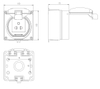 RCD-equipped outdoor electrical socket for 240V weatherproof use