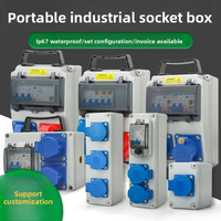 Weatherproof ABS Industrial Power Distribution Box With Multi Plug Sockets Combined Strip Enclosure