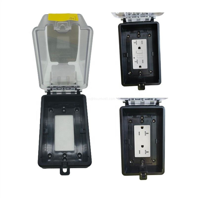 1 Gang Plastic Weatherproof In Use Cover Extra Duty Outdoor Decorator GFCI Receptacle Outlet Enclosure Wet Location Vertical Mount Protector
