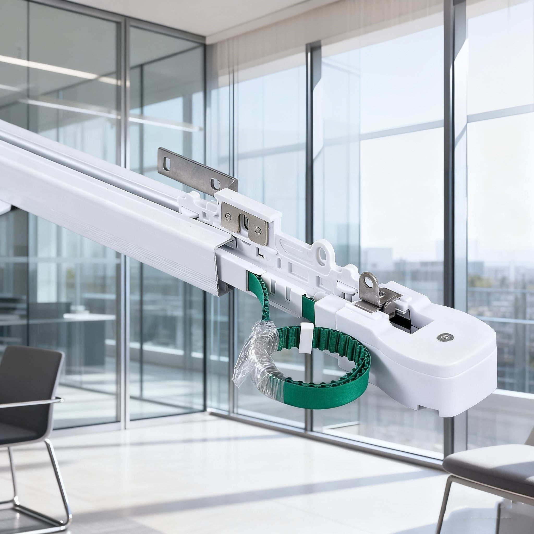 Easy Installation Extendable Automatic Motorized Curtain Track - 80kg Load, Alexa/Google Voice Control, Custom 3-8M Size