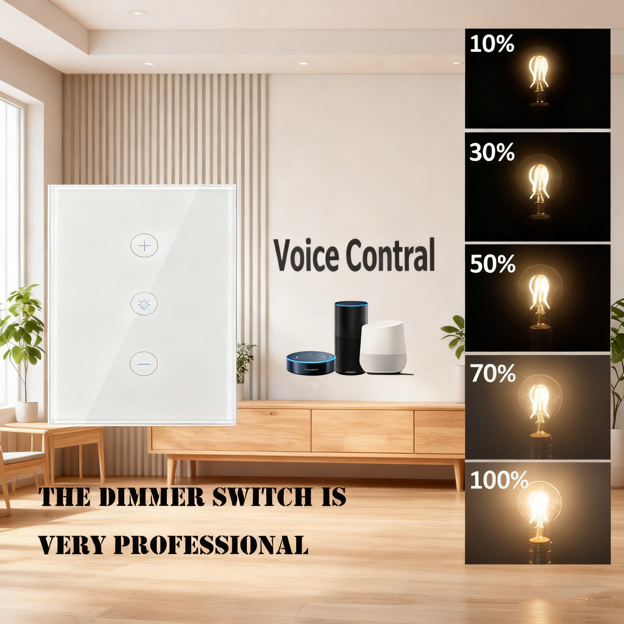 Tuya WiFi Stepless Dimming Smart Switch