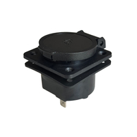 Schuko IP65 Snap In Receptacle Outdoor Wall Socket With Automatic Rebound Cover