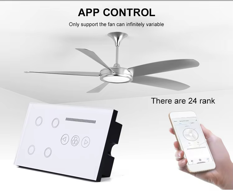 APP CONTROL Only support the fan can infinitely variable