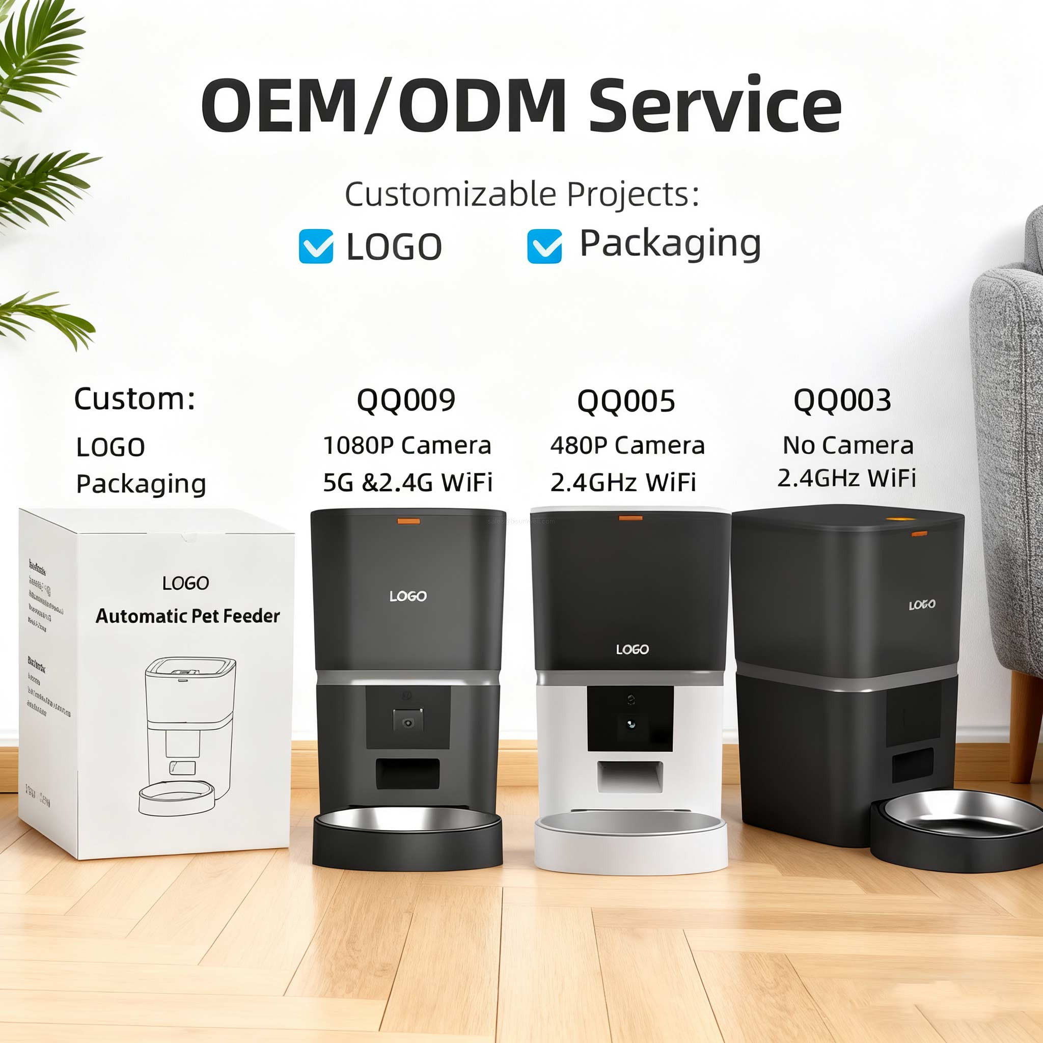 ODM Cats Dogs Wifi pet feeder