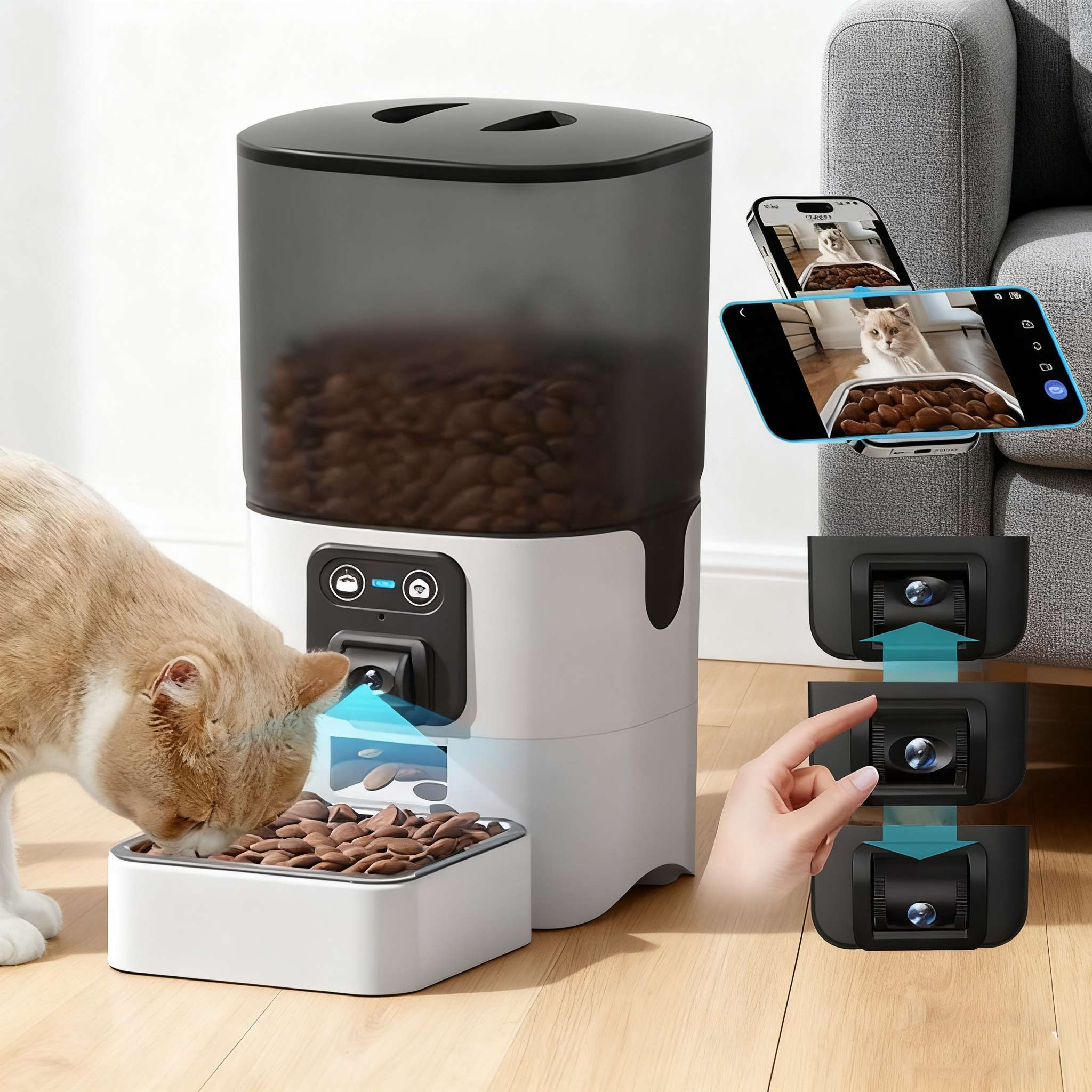 Wifi Automatic pet camera feeder