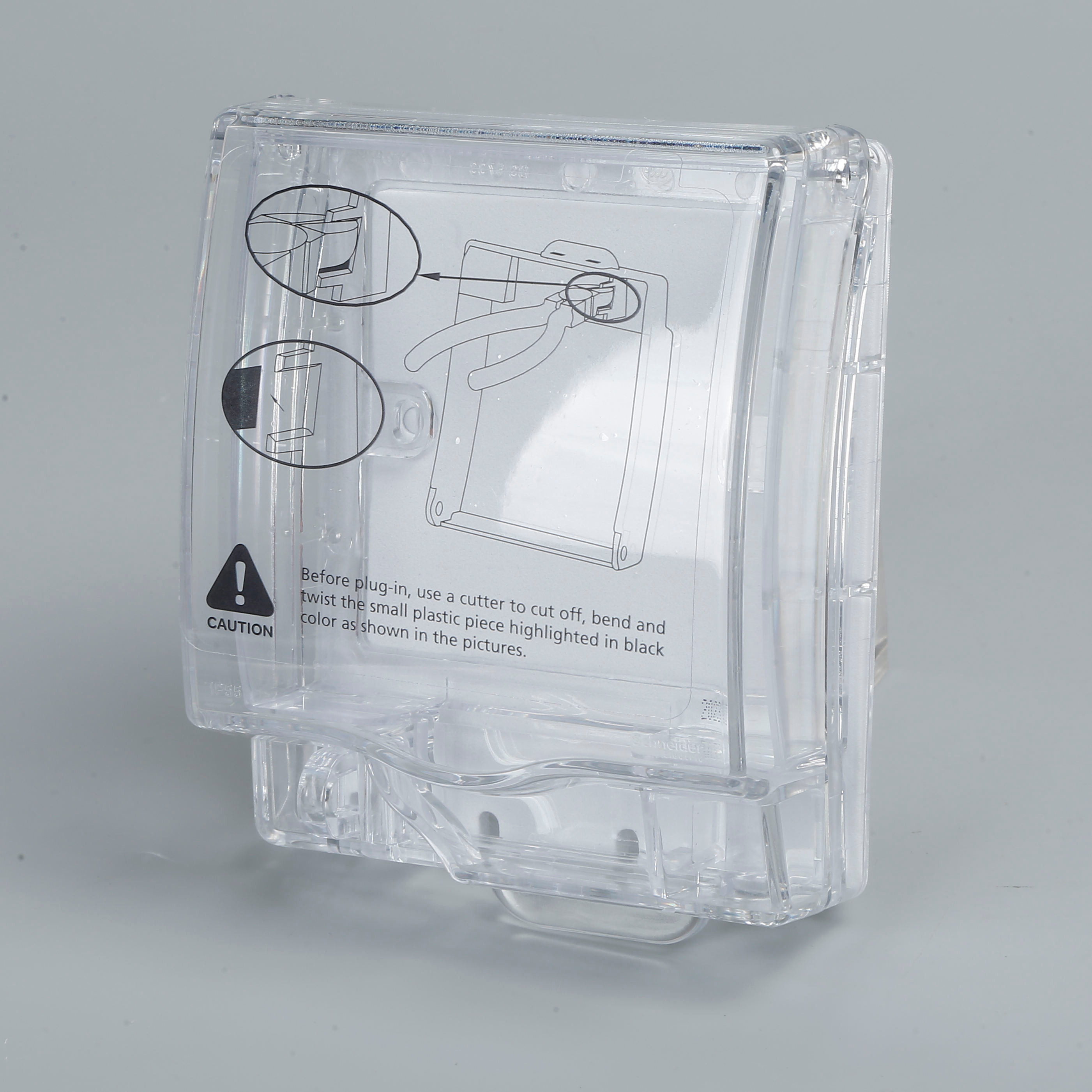 IP66 Waterproof Transparent Wall Switch Socket Cover Weatherproof Single Gang Outdoor Electrical Plug Protective Box for Bathroom and Outside Wall Siding