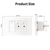 Brazil Standard Light Switch and Socket Combo Dual 20A Electrical Outlet with Integrated Wall Switch Panel for Horizontal and Vertical Installation