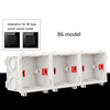 Heavy Duty PVC Flush Mount Wall Switch Socket Knockout Junction Box Universal Modular Pattern British Standard Electrical Cable Laying Enclosure White