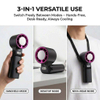 Handheld Turbo Fan with Digital Display Semiconductor Cooling Wearable Mini Fan Foldable Portable USB Rechargeable Personal Cooler