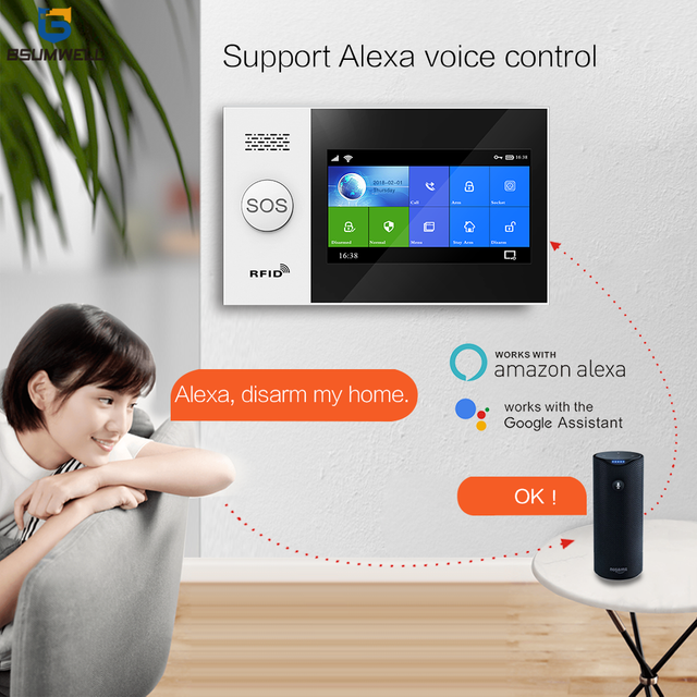Factory Manufacturer Touch Screen GSM Wireless Wifi Tuya Fire Smoke Smart Home Alarm Security System