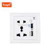 Smart Home Automation Alexa Google Home Tuya Zigbee Smart Wall Socket 5Pin Universal Plug with 2USB Outlet 9V 2A