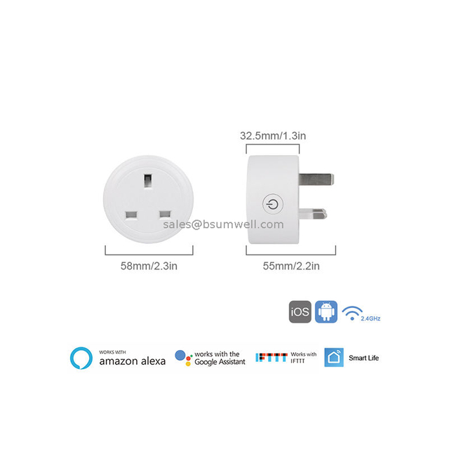 16A Smart Plug Wifi Smart Socket Tooya Smart Life App Remote Control Home Automation UK Plug Smart Home WiFi Smart Switch Plug