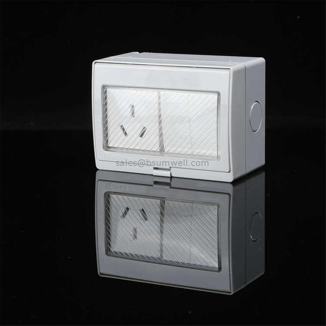 Electrical 2 Gang Switch 1 Gang Socket Weatherproof IP55 Gang Sockets And Switches Wall Switch Plugs Sockets Box