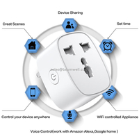 In Stock 10A EU UK US Alexa Google Home Tuya Wall Smart Socket Remote Control Timing Function Mini Wifi Smart Plug