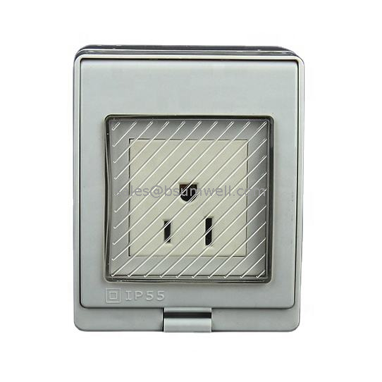 thumbnail image 2 of Eda 10A IP66 Waterproof 3 Pin Socket Outlet – Grey – For Caravan & Outdoor Use 2 of 6
