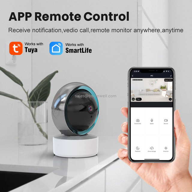 Tuya Smart 5GHz Wifi Video Surveillance HD Auto Tracking Night VIsion Two Way Audio Cloud Home Security IP Camera