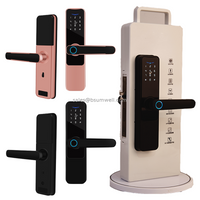 Waterproof New Available Smart Fingerprint Camera Lock Snapshot Images 8 Language Code Wifi Tuya Digital Door Lock OEM LOGO