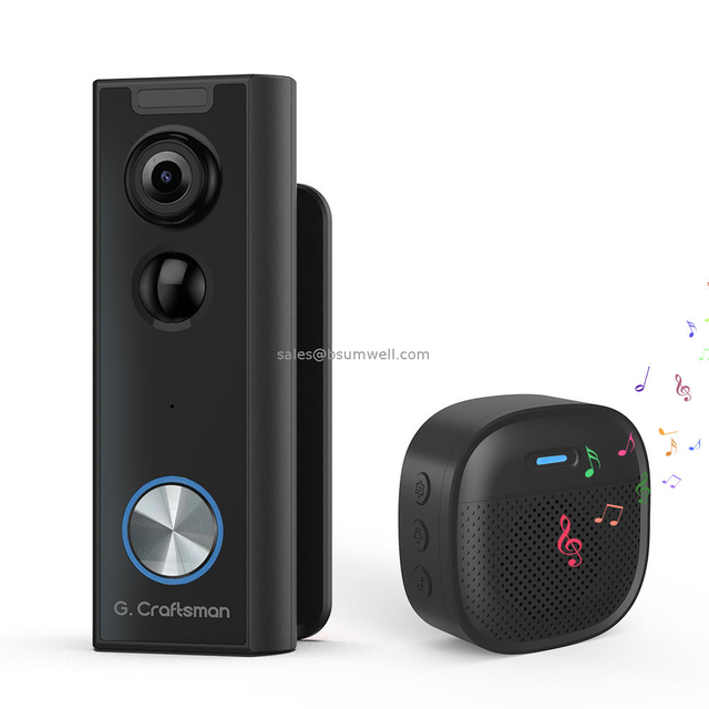 Tuya Smart Life Smart WiFi Video Doorbell Wireless 200W 1920*1080 Video Door Phone Support Google Home And Alexa