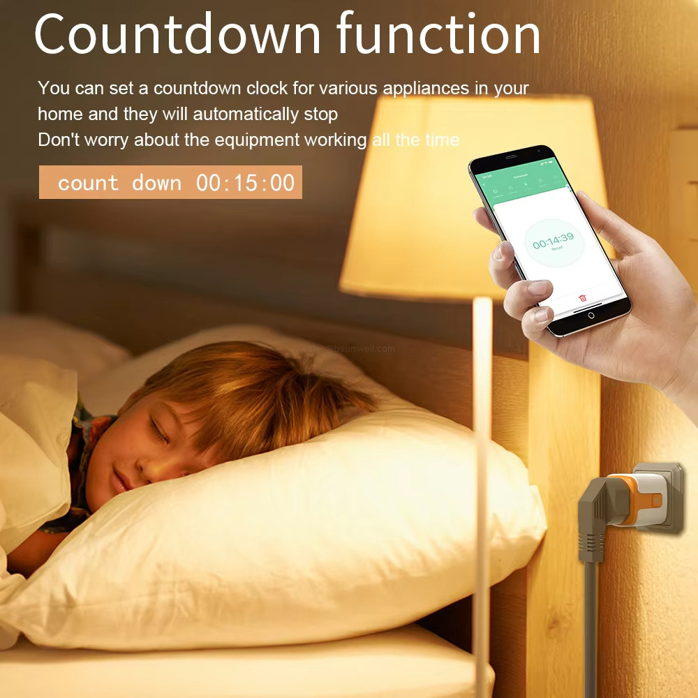 Countdown function You can set a countdown clock for various appliances in your home and they will automatically stopDon't worry about the equipment working all the time