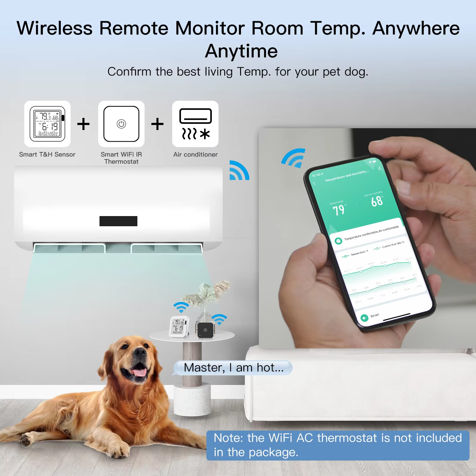 Wireless Remote Monitor Room Temp. AnywhereAnytime