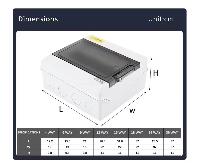 ABS Material Solar Energy Meter Junction DB Box