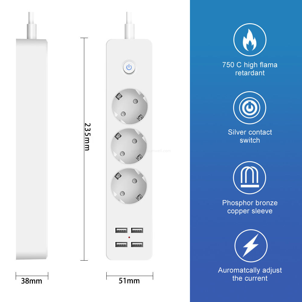 1.8M extension power strip
