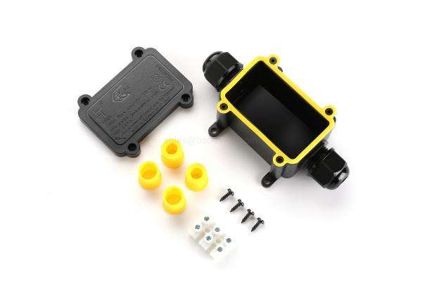 IP68 Waterproof Cable Connector 2 Way Outdoor Electrical Junction Box Tough PC Material Inline Wire Splicer Sleeve for Underground Garden Lighting