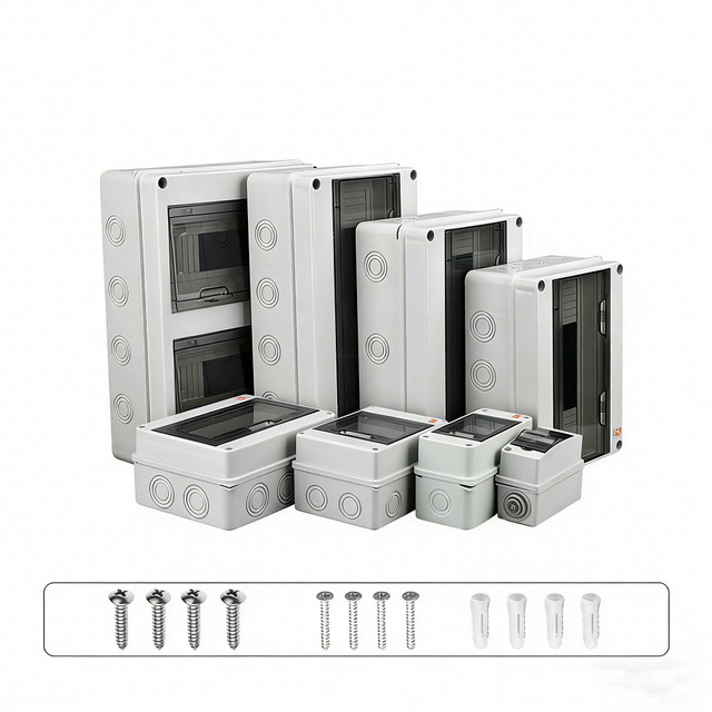 PS-HT-12 12ways Mini Circuit Breaker Pvc Mcb Box IP65 Waterproof Electrical Distribution Box Weatherproof