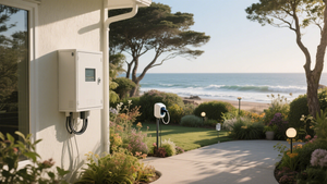 Outdoor Electrical Distribution Box in a Coastal Family Courtyard Ensuring Stable Power Supply.png