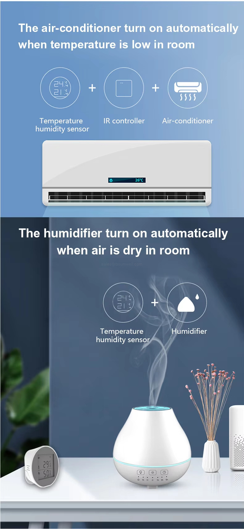 The air-conditioner turn on automatically