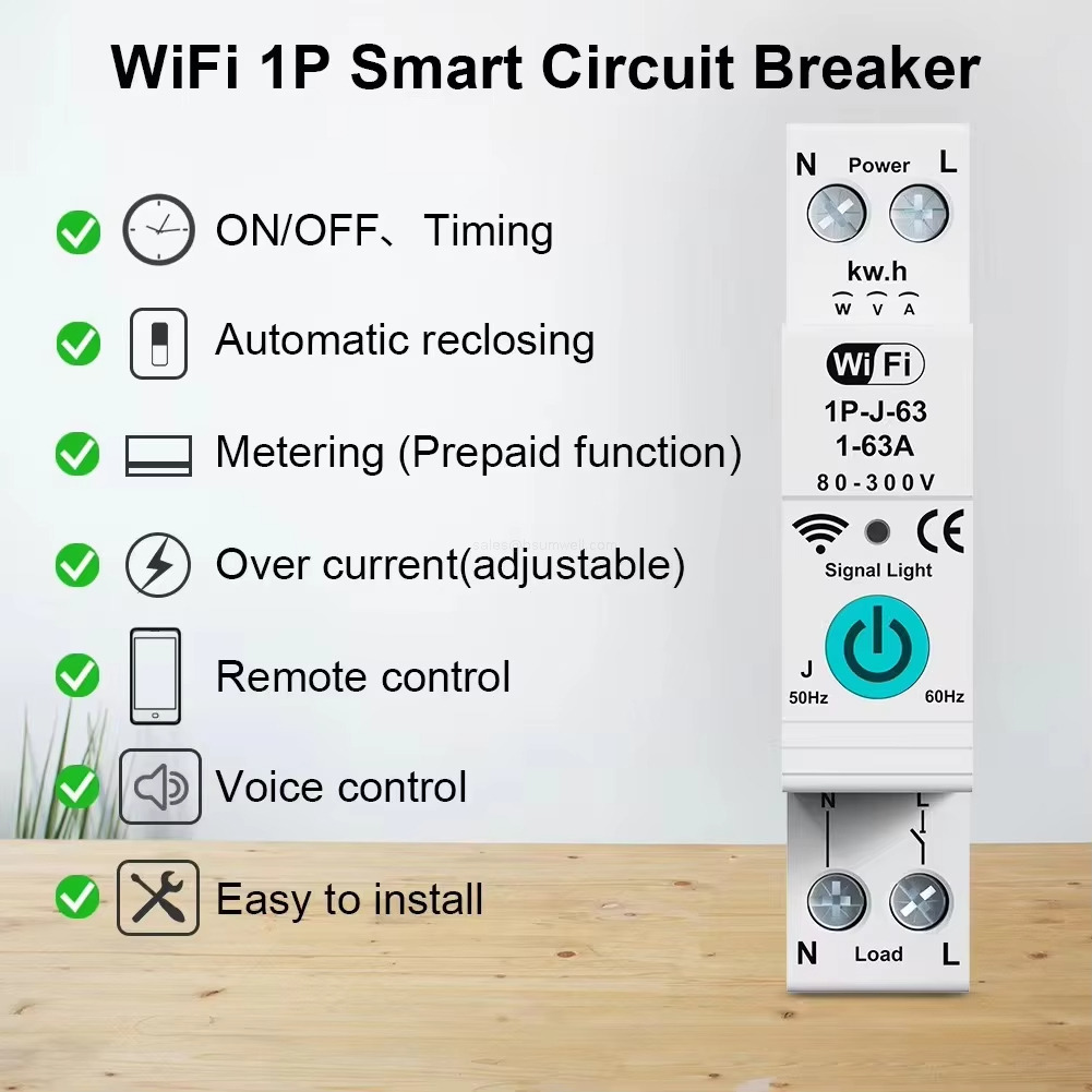 WiFi 1p Smart Circuit Breaker