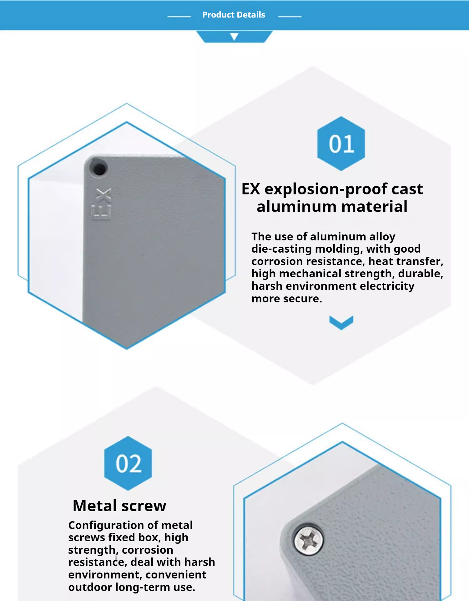 EX explosion-proof castaluminum material Metal screw