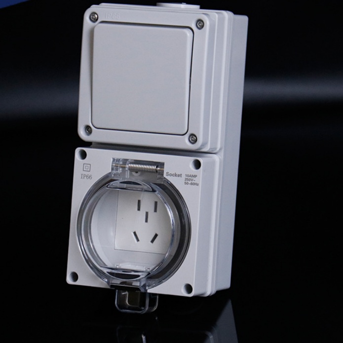 Weatherproof Switch & Dual 5-Pin Socket Combo