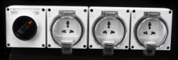 outdoor switch with triple socket