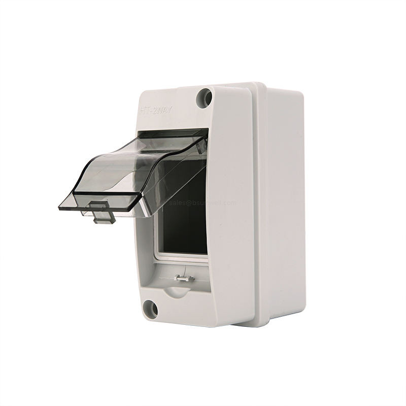  IP65 Plastic Enclosure Circuit Breaker Electrical Panel Box Surface Mount MCB Consumer Unit with Internal DIN Rail and Transparent Window