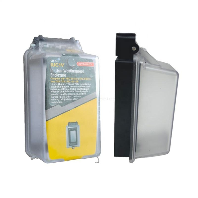 1 Gang Plastic Weatherproof In Use Cover Extra Duty Outdoor Decorator GFCI Receptacle Outlet Enclosure Wet Location Vertical Mount Protector